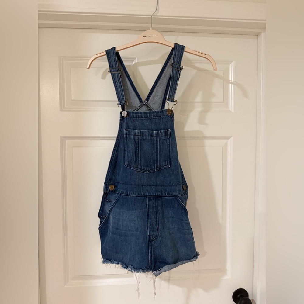 Show Me Your MuMu Dark Denim Short Overalls